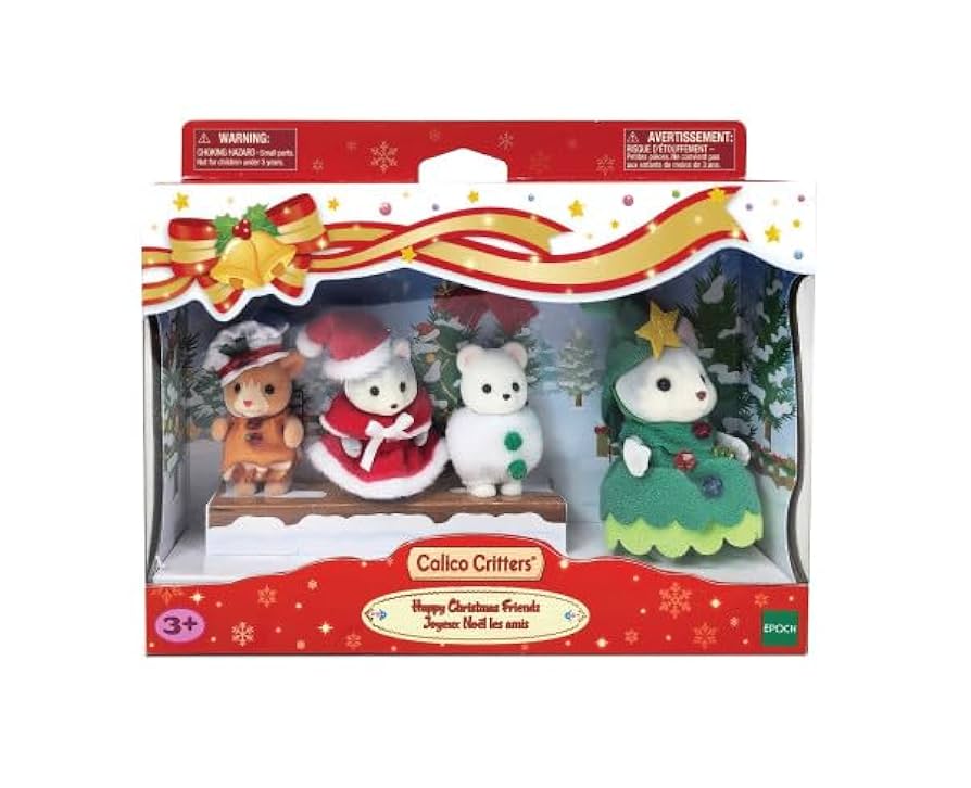 BOYS COLLECTIBLE CHRISTMAS 7枚複数用 Amazon.com: Calico Critters Happy Christmas Friends, Limited
